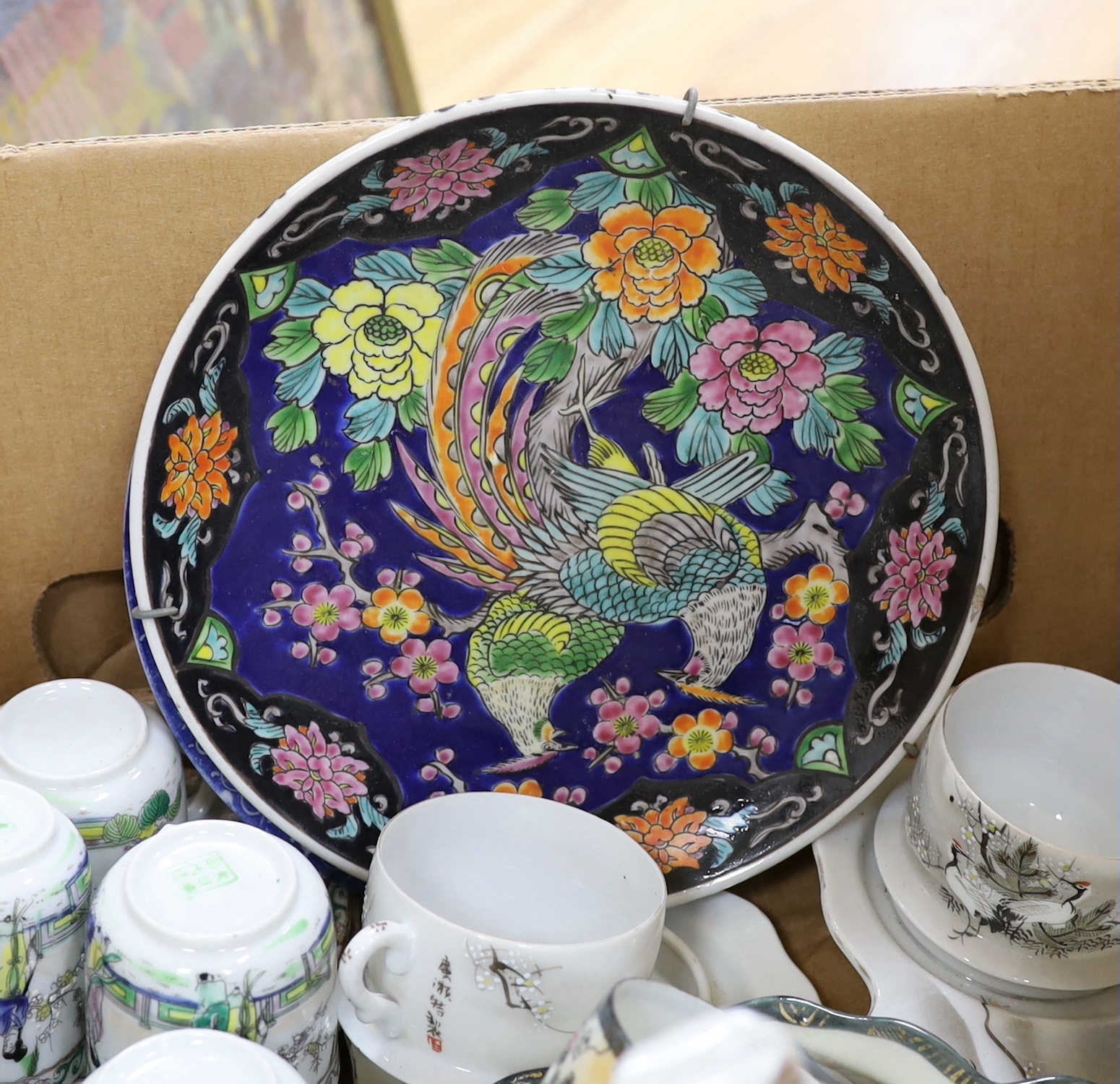 A quantity of various Chinese and Japanese porcelain including eggshell